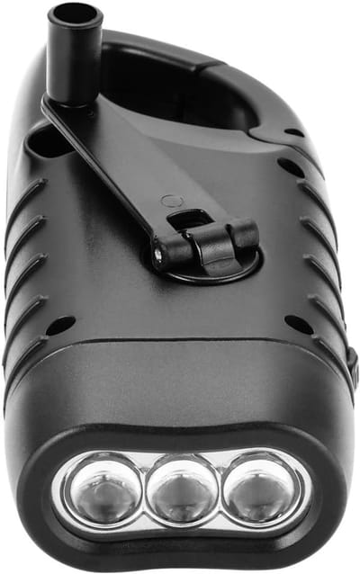 Zwengel-Zaklamp, 2 Stuks, Led-Dynamo Noodlicht Met Handslinger en Karabijnhaak Voor Buiten, Kamperen, Klimmen en Wandelen