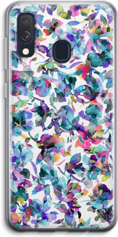 Case Company® - Hoesje geschikt voor Samsung Galaxy A40 hoesje - Hibiscus Flowers - Soft Cover Telefoonhoesje - Bescherming aan alle Kanten en Schermrand