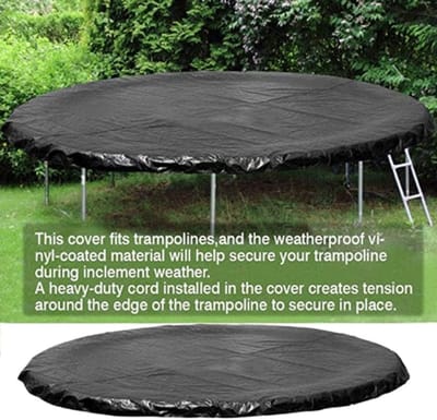 Trampolinehoes - Vervangende mat - Bescherming buiten - Waterdicht en UV-bestendig - 366 cm - Zwart