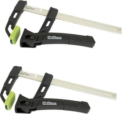 TRUTZHOLM - 2x eenhandsklem - 80 kg klemkracht - 16 cm klembereik - aluminium - snelklem