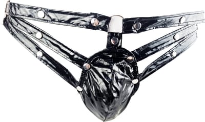 BamBella ® - String - Maat Onesize S M L - Zwart SM kleding BDSM erotische heren kleding ondergoed lingerie onderbroek zwart