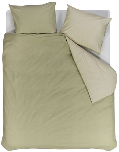 Vtwonen Cozy Slub dekbedovertrek - Lits-Jumeaux - 240 x 220 cm - Groen