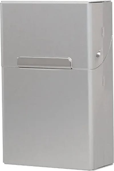 Aluminium Sigarettendoos I Sigarettendoosje I Sigarettenhouder I Sigaretten Box I Waterdicht I Druk Opening I 20 Sigaretten I Zilver