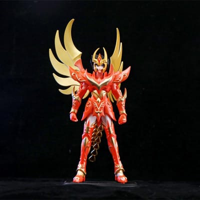 19CM Anime Saint Seiya Shiryuu Hyoga Shun Ikki  phoenix Figurine Figurines d'Action Chevaliers du Zodiaque Figurines Jouets Géniaux Saint Seiya no box beige