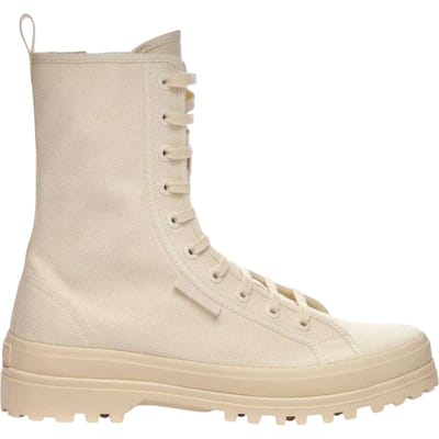 Superga Dames 2341 Alpina Canvas Platformlaarzen (Ruw Beige)