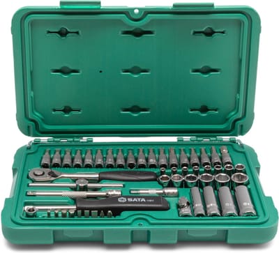 SATA Doppenset met ratel 1/4 inch 6-kant - 52-delig