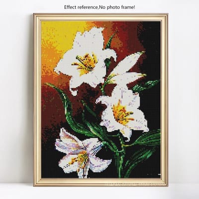 Diamant broderie fleurs diamant Art 5d diamant peinture pleine perceuse ronde décoration de la maison 20X30 gray
