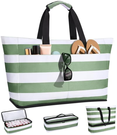 Dailygoods- Strandtas XXL 54L - Waterdichte Handtas - Koelvak - Opvouwbaar - 9 Vakken - Ideaal voor Strand/Fitness - Koeltas