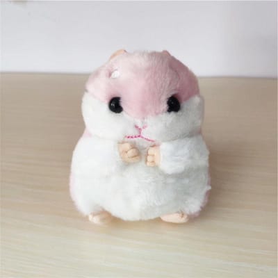 Schattige Hamster Pop Pluche Speelgoed Cartoon Sleutelhanger Tas Kleine Hanger Pop Cadeau Lap Pop Cadeau 10cm gray