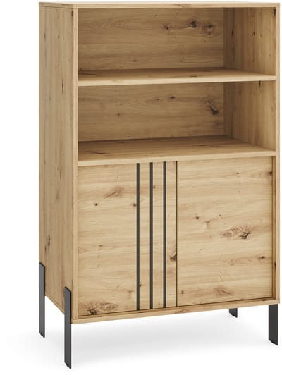 Vitrine Natan met Metalen Poten 80/127/40 cm (Artisan)