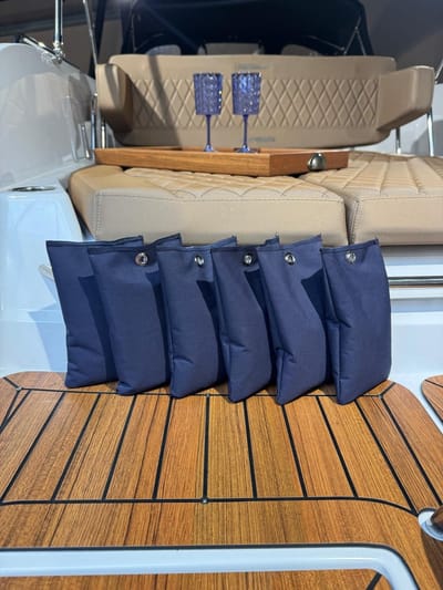 6X Grindzakjes Zandzakjes blauw - voor bootdekzeil - om waterzakken te voorkomen - 0,8kg