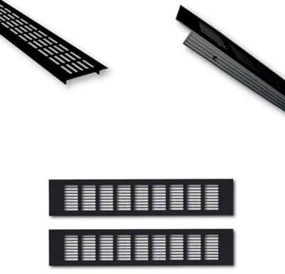 Aluminium Ventilatierooster 30 x 8 cm Zwart - Optimale Luchtcirculatie voor Elk Ruimte