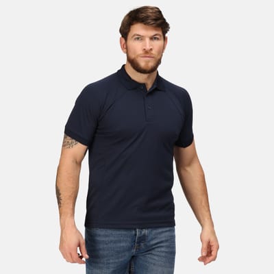 Regatta Heren Coolweave Korte Mouwen Poloshirt (Marine)