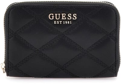 GUESS Portemonnee Tamsin SLG Medium Zip Around Wallet Black Zwart