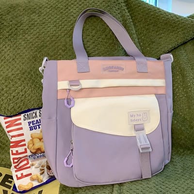 Sacs en toile pour filles Tutoriel Sacs pour Tutoriel Sacs pour Écoliers Sacs pour Livres d'Enfants pour Bourgogne Sacs Bandoulière à Une Épaule white