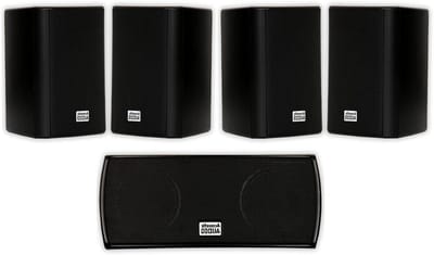 Home theater luidsprekers - 5.1 surround set - Film kijken thuis - Volledig bereik geluid - 3.63 inch speakers - Zwart