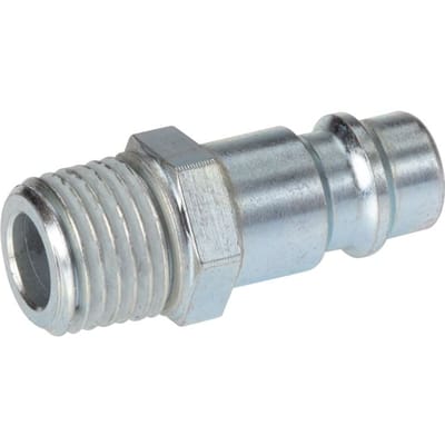Gehard staal DN 7.2 (Euro) Luchtkoppeling Insteeknippel R 1/4 inch Buitendraad [2 Stuks]