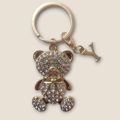 Sleutelhanger Beertje met Letter Y - Gepersonaliseerd - Persoonlijk cadeau - Verjaardagscadeau - Kraamcadeau - Persoonlijk geschenk - Tashanger - Sleutelhanger