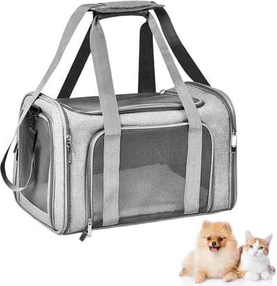 Unyqoos® Opvouwbare kattentransporttas met schouderriem voor kleine huisdieren