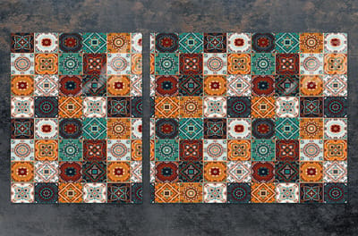 TMK ArtDeko - Snijplank - Mozaïek - Glas - 100x52 cm