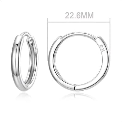 Aramat Jewels | Oorringen | Zilveren Gladde Oorringen online kopen | 22x5mm | |12mm | Zilver | Kinderen, Volwassenen | Verkleurd niet