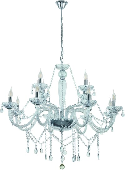 Stars of Light Basilano 1 Kroonluchter Hanglamp - E14 - Ø 100 cm - Chroom