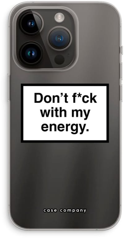 Case Company® - Hoesje geschikt voor iPhone 14 Pro hoesje - My energy - Soft Cover Telefoonhoesje - Bescherming aan alle Kanten en Schermrand