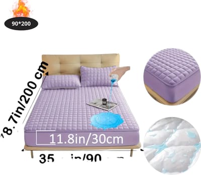 Nivard Waterdicht Hoeslaken - Beddengoed - Fitted Sheet - Bed - Paars 90x200