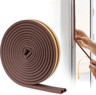 Tochtstrip Deur - Isolatieband Raam - Tocht Weren - Zelfklevend EPDM Schuim - 6 Meter - Bruin