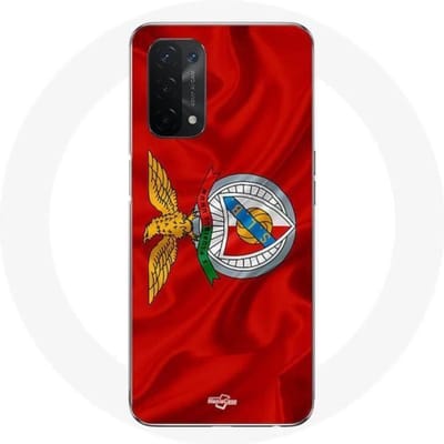 Oppo A54 5G hoesje slb benfica rode achtergrond
