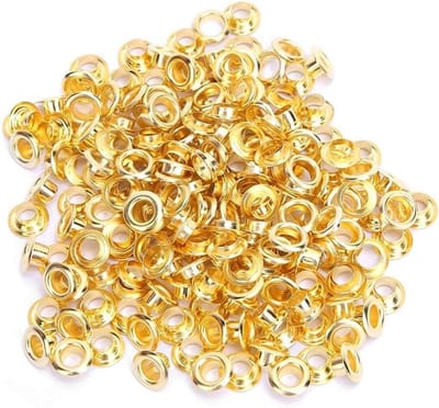 100 Stuks Messing Oogjes 5mm Dubbelzijdige Rivets Grommets voor Leren Handwerk, Tassen en Schoenen