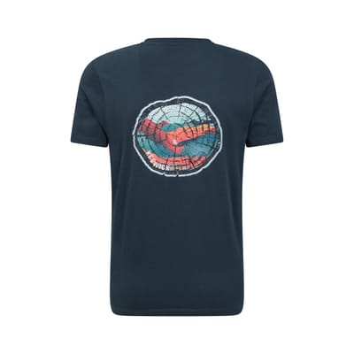 Mountain Warehouse Heren Keswick Boomring Biologisch T-shirt (Donkerblauw)
