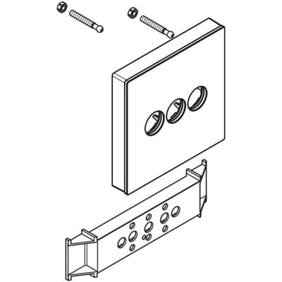 Hansgrohe ShowerSelect replacement rosette for valve concealed for 3 consumers 92624600