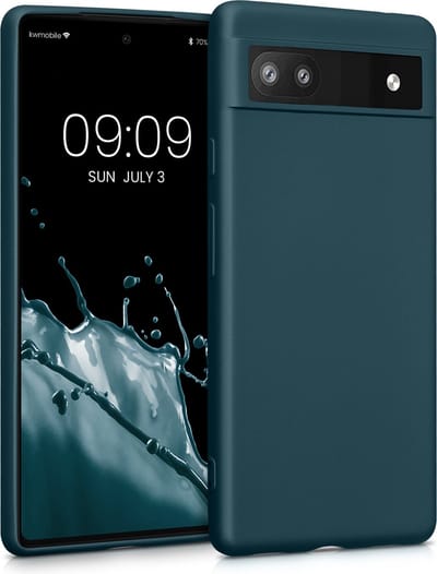 kwmobile telefoonhoesje geschikt voor Google Pixel 6a - Hoesje voor smartphone - Back cover in metallic petrol