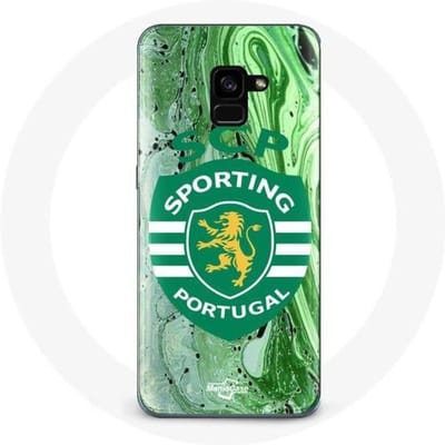 Samsung Galaxy A5 2018 hoesje scp sportieve portugal groene achtergrond