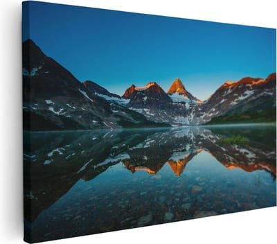 Artaza Canvas Schilderij Landschap - 30x20 cm - Klein - Wanddecoratie Bergen - Muurdecoratie Woonkamer - Kamer Accessoires Natuur