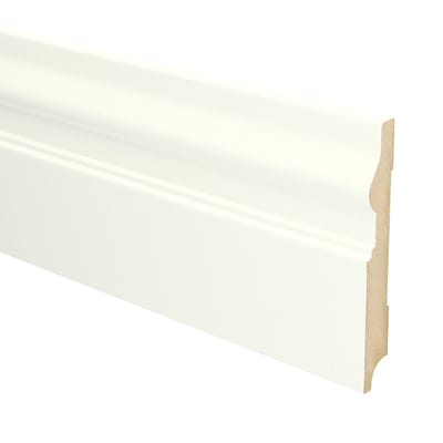 Sfeerplinten - MDF Renaissance plint - 120x15 - Wit Voorgelakt RAL 9010 - 5 stuks - Lengte 2.4m - Voordelig MDF plinten kopen - Eenvoudige installatie met montagekit of spijkers