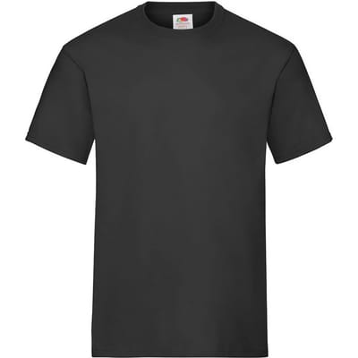 Fruit of the Loom Unisex Adult Zwaar Katoenen T-Shirt (Zwart)