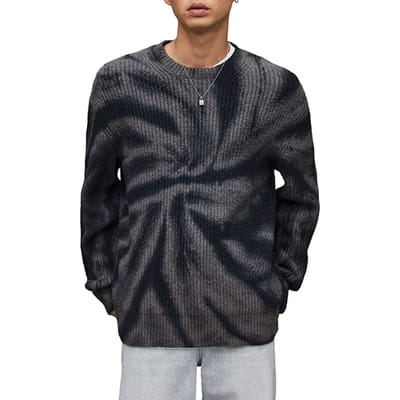 AllSaints Camden Crew Charcoal Größe: XXL | Pullover Outlet | Herren | Schwarz