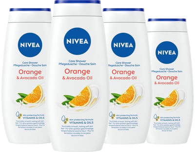 Nivea Douchegel - Orange & Avocado Oil 4 x 250 ml - Voordeelverpakkking