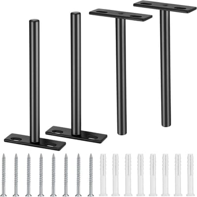 Set van 4 Onzichtbare Floating Shelf Steunen, Zware Wandplank Beugels voor Muurmontage, Ideaal voor Thuisdecoratie en Ruimtebesparing