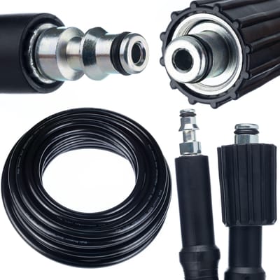 Rosfix Hogedrukslang 5m M22-QC – Flexibele Nylon Gevlochten | Druk Max 200 Bar | Compatibel met Lavor Hogedrukreinigers