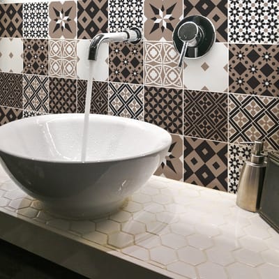Zelfklevende tegelmuurstickers voor keuken en badkamer - 9 Milinia Azulejo tegelstickers - 9 stickers 10x10cm