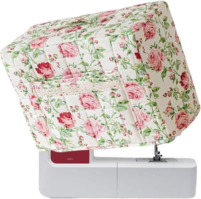 Naaimachinekoffer - Beschermhoes Machine - Naaien en Knutselen - Gewatteerd Stofontwerp - 43 x 35 x 24 cm - Roze Bloemen