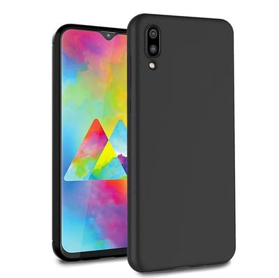 Ntech Hoesje Geschikt Voor Samsung Galaxy M10 Hoesje Silicone Hoesje Flexible & Scratch Resistent TPU Case - Zwart