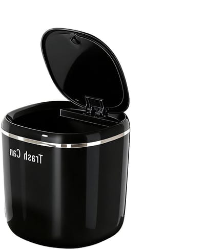 Mini Prullenbak - Bureau Mand - Afval Beheren - Drukdeksel Hygiënisch - 26 Liter - Zwart