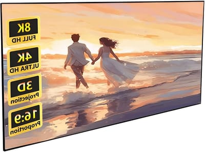 Projectiescherm Vast Frame - Filmscherm Muur - Thuisbioscoop Creëren - 4K 8K 3D Compatibel - 84 Inch 16:9 - Grijs