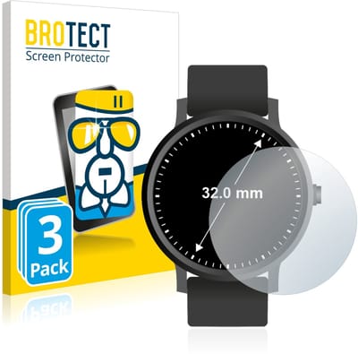 Screenprotector 3 Stuks voor Ronde Displays (ø: 32 mm) Beschermglas transparant