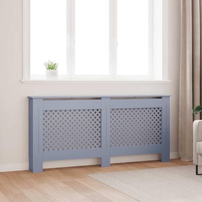 Radiatorbekleding - Verwarmingsafdekking - Decoratieve Opbergruimte - MDF Lamellen Design - 172 x 19 x 81.5 cm - Antraciet