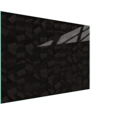Glazen Werkbladbeschermer - Snijplank Kookplaat - Keuken Beschermen - Gehard Krasbestendig Glas - 30 x 22 cm - Zwart